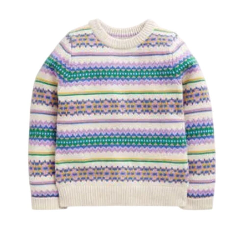 Boden Fair Isle Sweater Girls Size 7-8